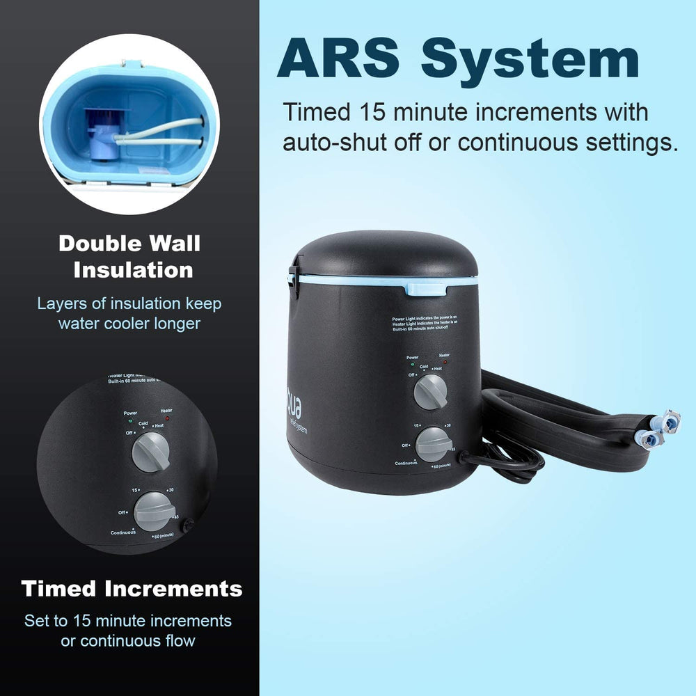 Ice-circulating water with Aqua Relief ARS for extended cooling sessions.