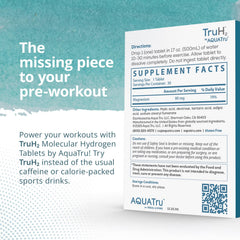 Glass of TruH2 water ready for training with bubble-rich hydration.