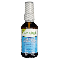 Aquaflora Dr King's Candida Relief bottle with the 2 oz multi-strain formula.