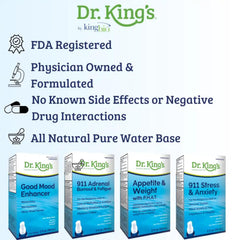 HPUS ingredients list highlighted in Dr King's multi-strain formula.