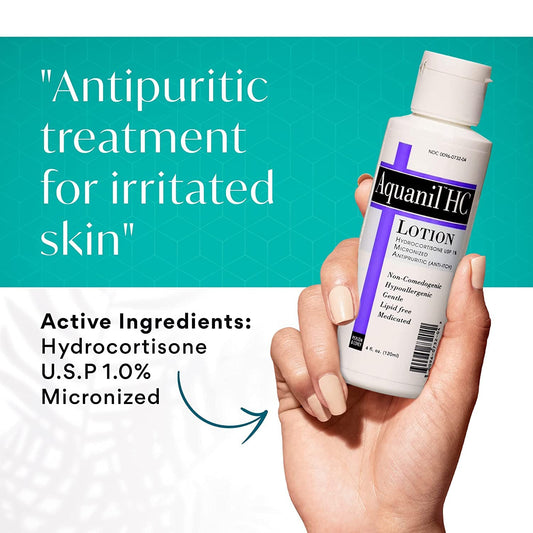 Pack of 3 Aquanil HC Lotion bottles on display for family use.