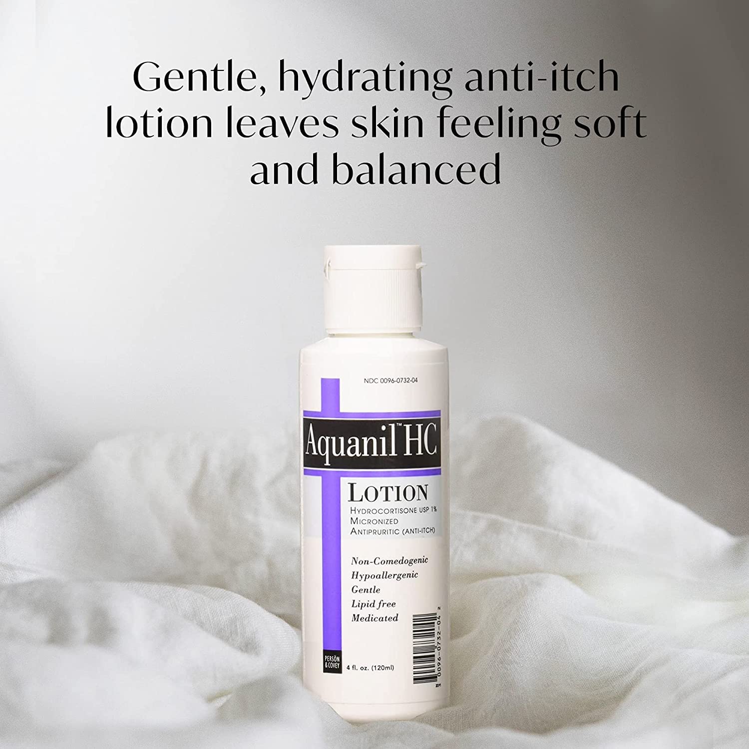 Aquanil HC Lotion soft, balanced skin close-up during daily routine.
