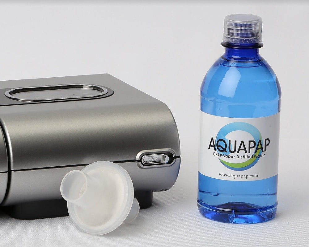 Aquapap bottle pour angle for easy refills.