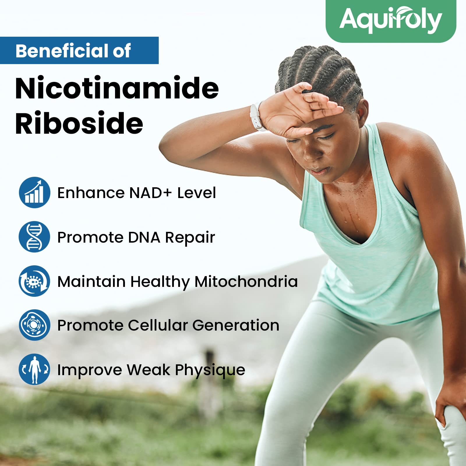 Aquifoly NR-TMG-Pterostilbene ingredients list showcases potent formulation.