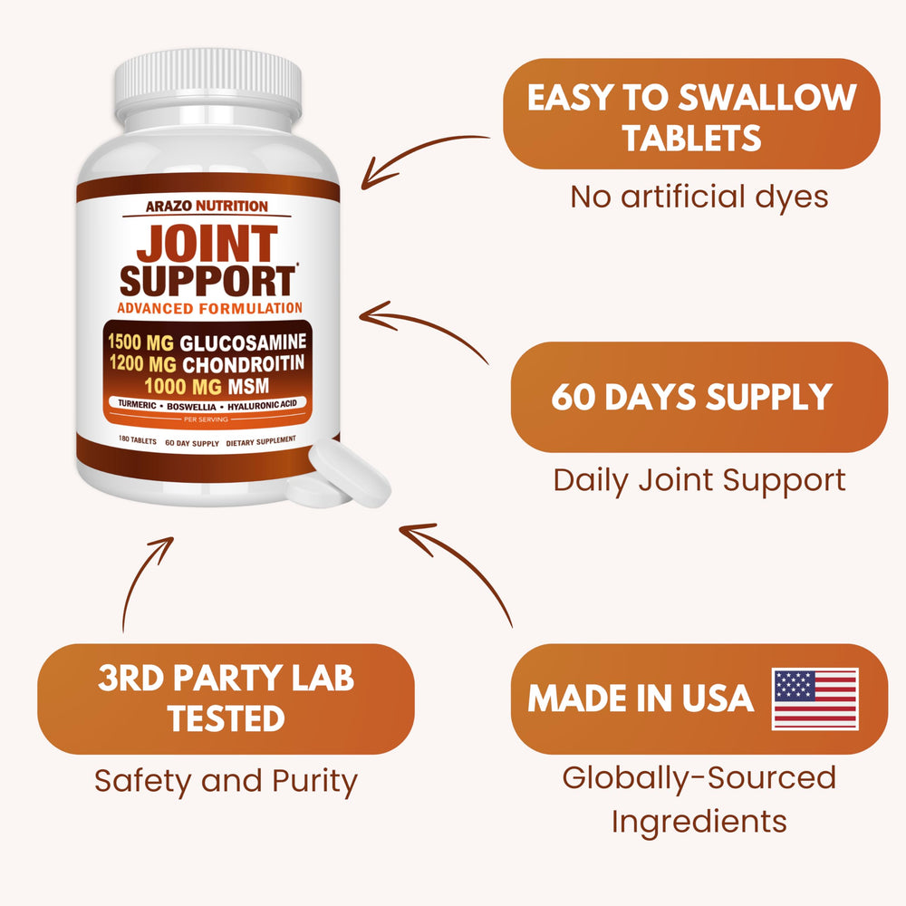 Arazo Nutrition turmeric and Boswellia display for natural joint comfort