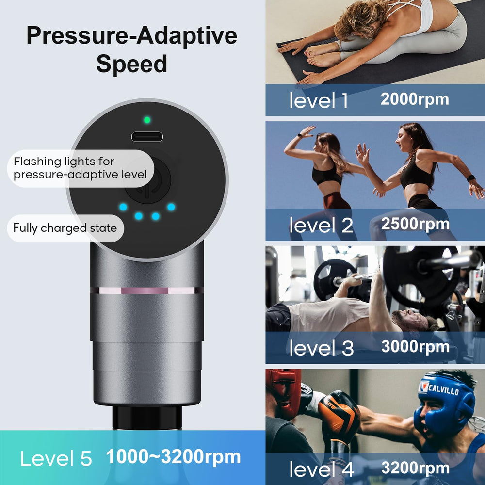 ArboLeaf massage gun used on back and shoulders for targeted relief