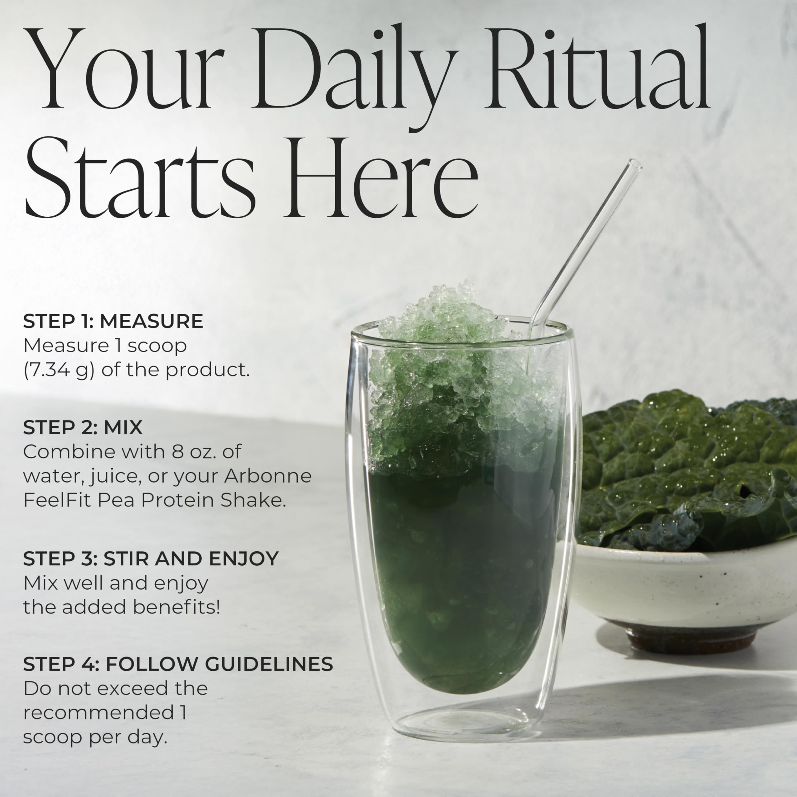 Glass of BeWell green juice showing a vibrant, nutrient-rich drink.
