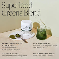 Measuring scoop for precise daily serving of Arbonne BeWell greens.