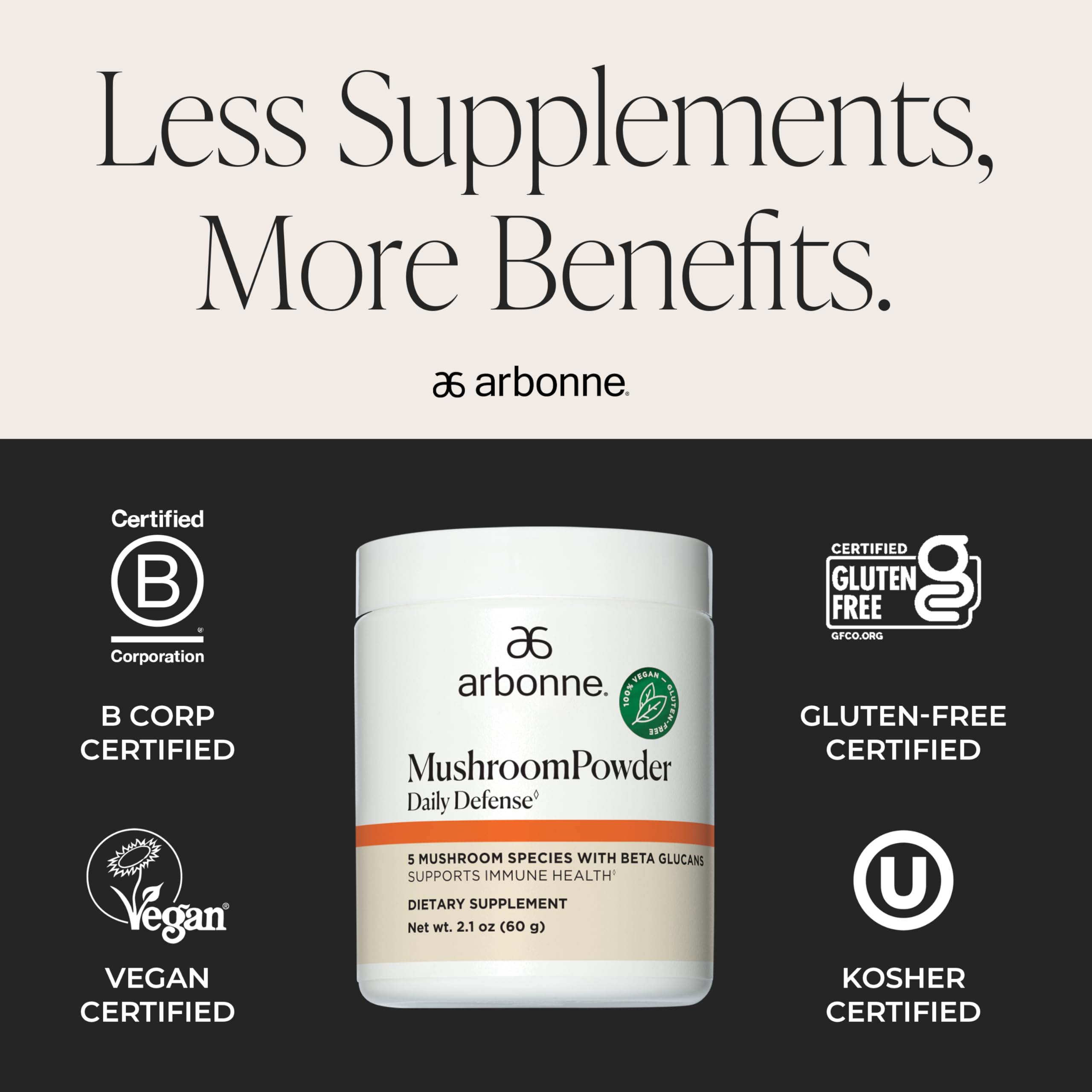 Arbonne Daily Defense being stirred into coffee for a mild earthy boost.