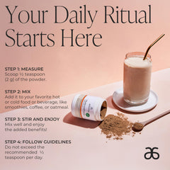 Arbonne Daily Defense label highlights a five-ingredient organic mushroom blend.