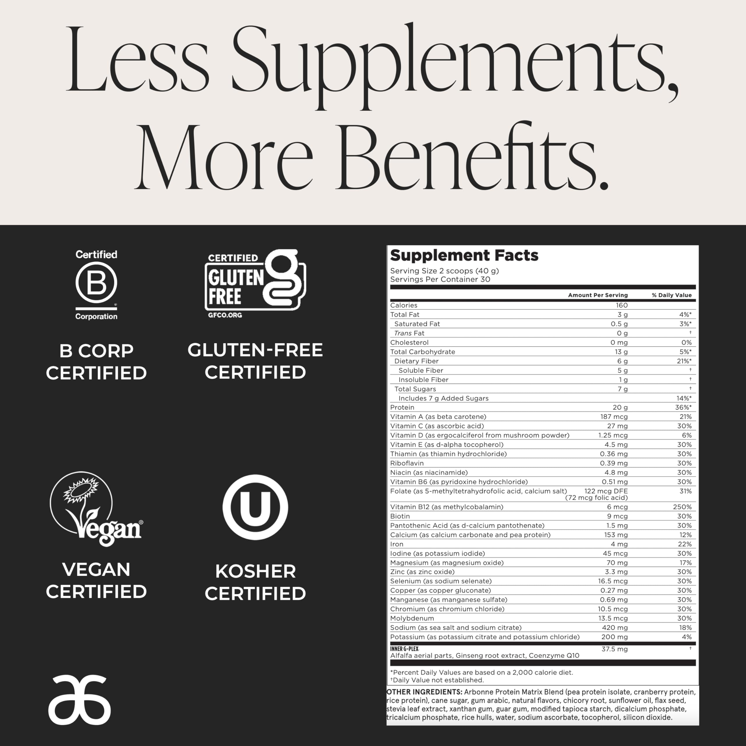 Arbonne Feelfit Vanilla plant-based blend supports energy and muscle health.
