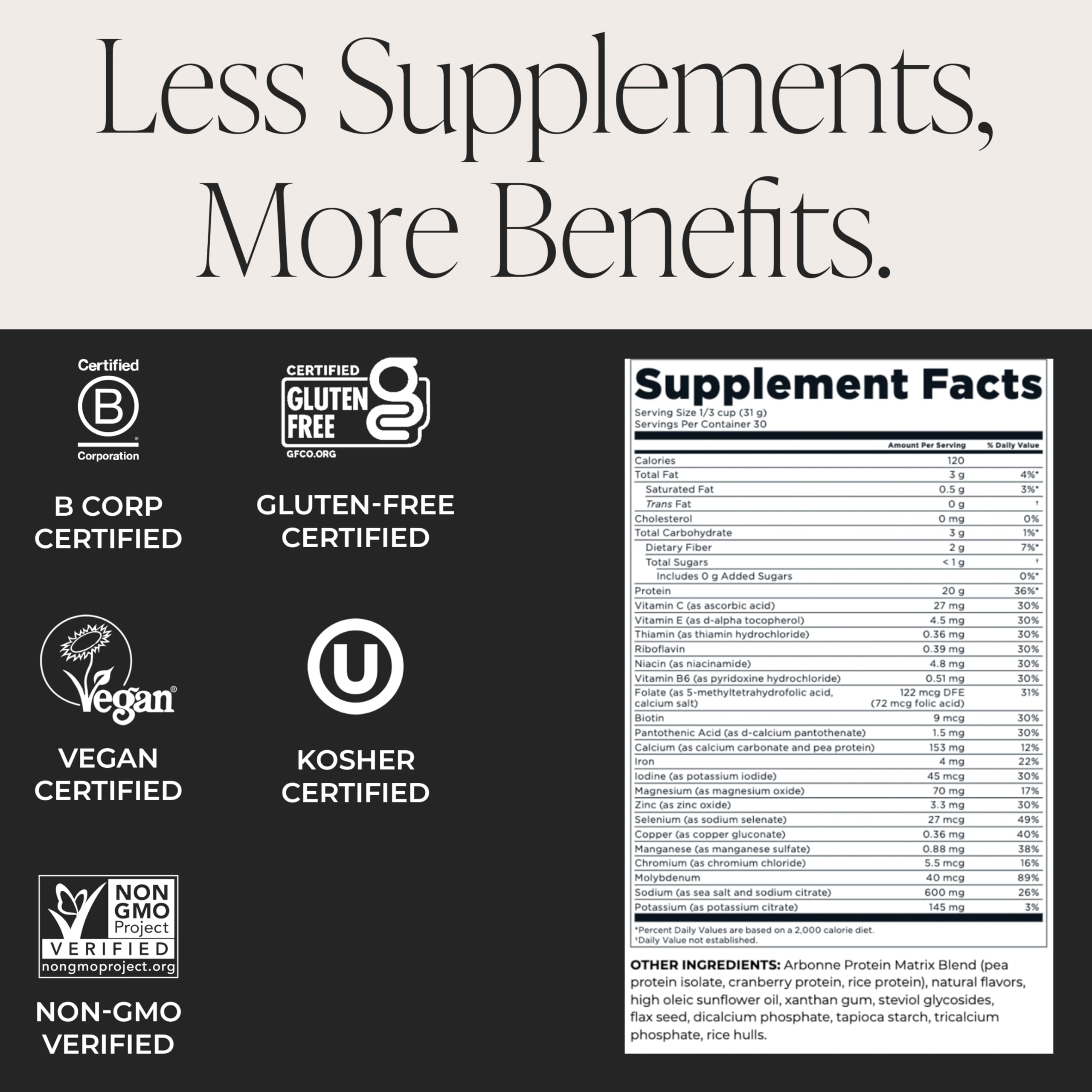 Arbonne FeelFit vegan protein bottle illustrates on-the-go nutrition for busy days.