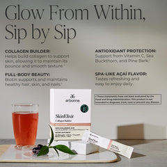 Arbonne SkinElixir water mix visually showing quick daily use
