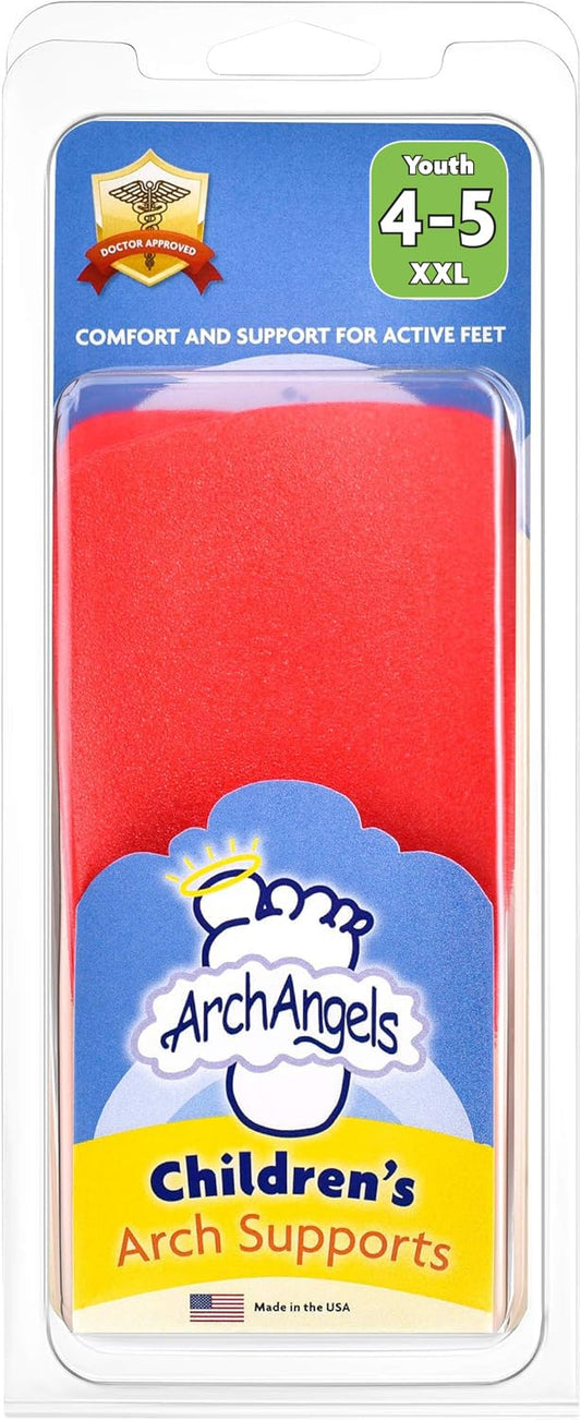 Arch Angels insoles forefoot room demonstrates 3/4-length design for kids