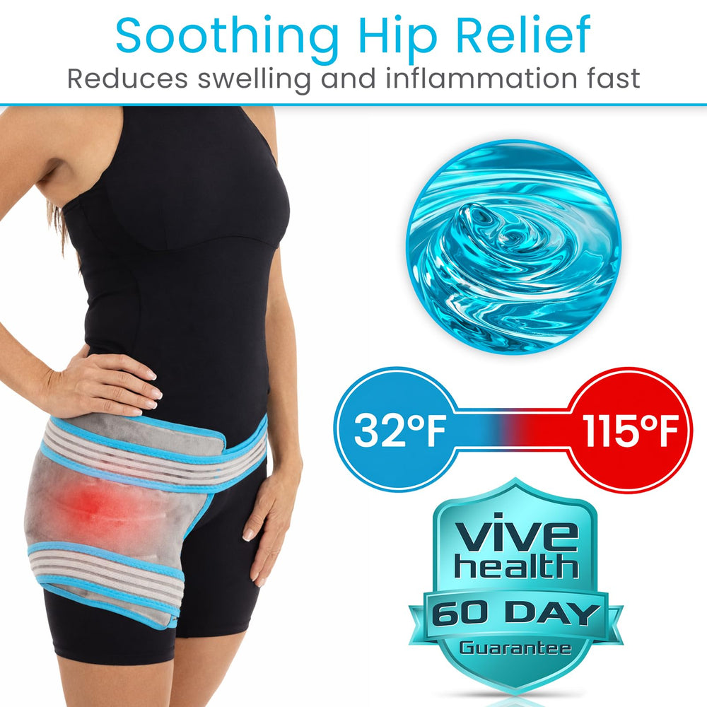 Arctic Flex hip ice pack wrap nylon side for deeper therapy.