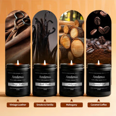 Aredenua men's candle set smoke and vanilla jar for refined warmth