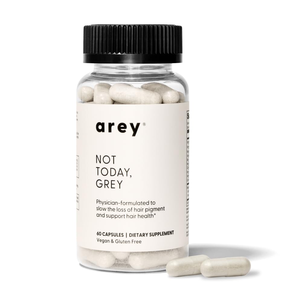 Arey Not Today bottle and label shown, daily hair support in a vegan formula.