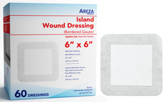 Areza Medical bordered gauze island dressing for secure wound coverage