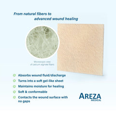 Areza Medical calcium alginate dressing demonstrates high absorbency for drainage
