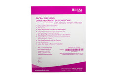 Areza Medical sterile dressings box highlights ready-to-use sterile packaging for 10 dressings.