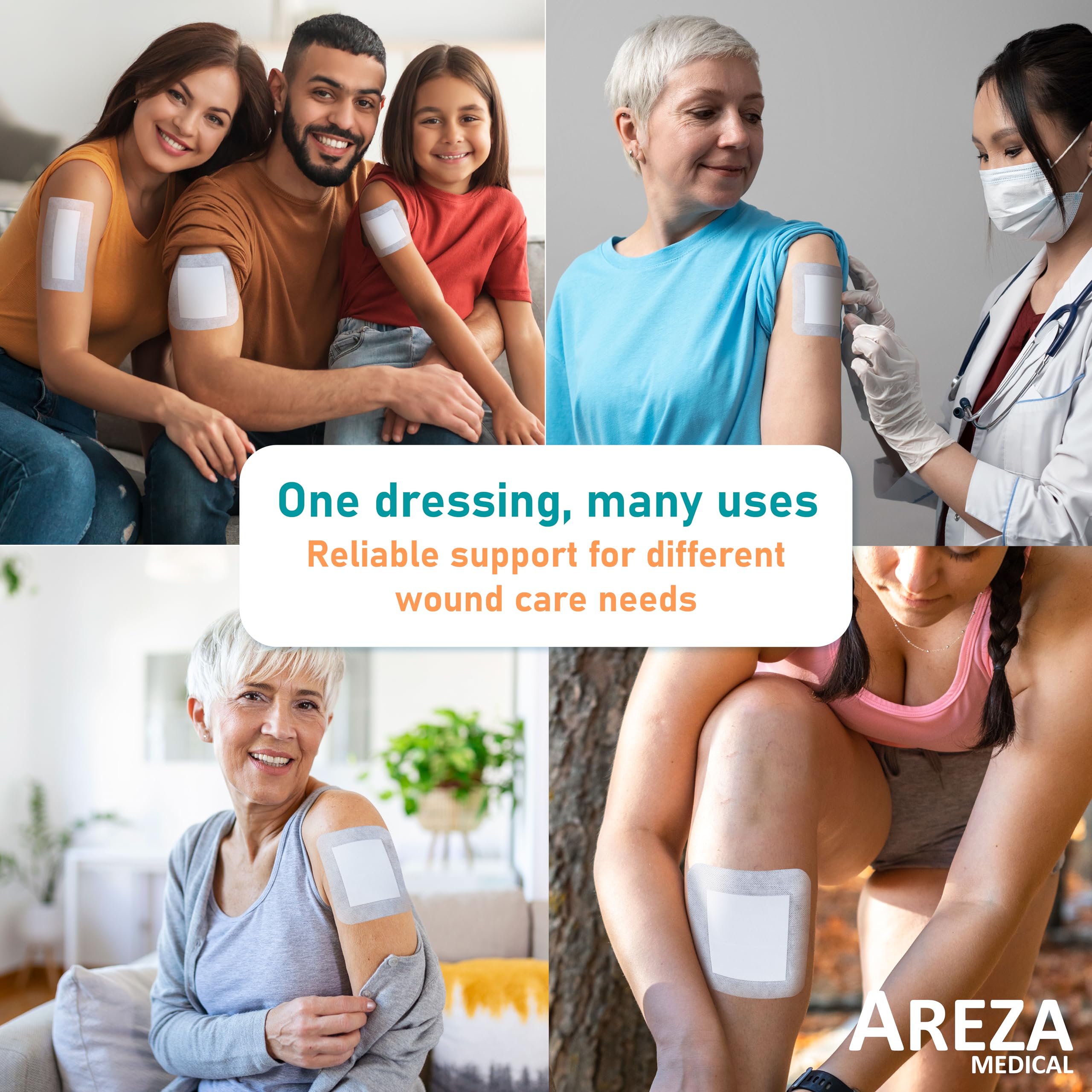 Areza Medical water-resistant design reduces moisture exposure near skin