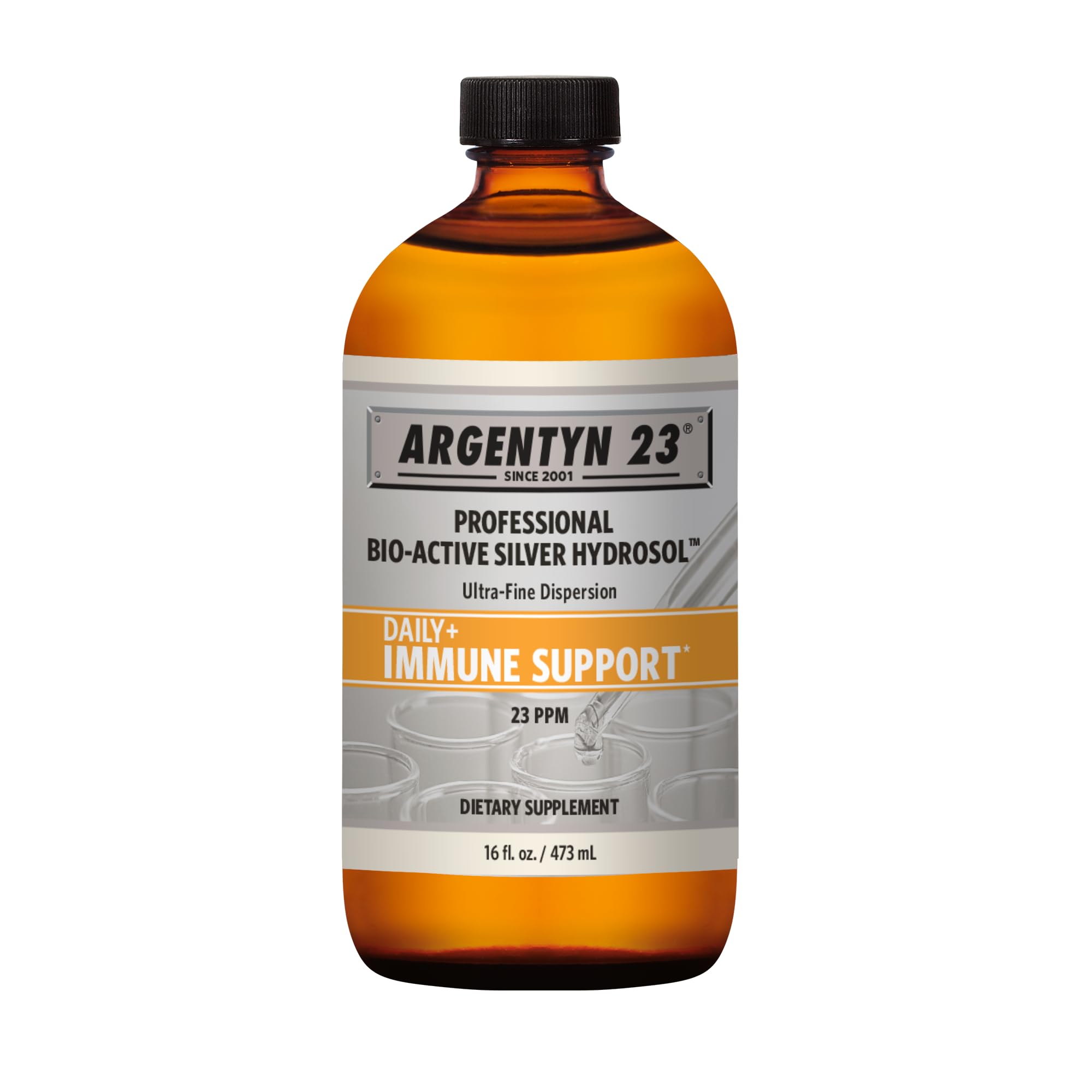 Argentyn 23 bottle front view with twist top, ideal for daily wellness routines.