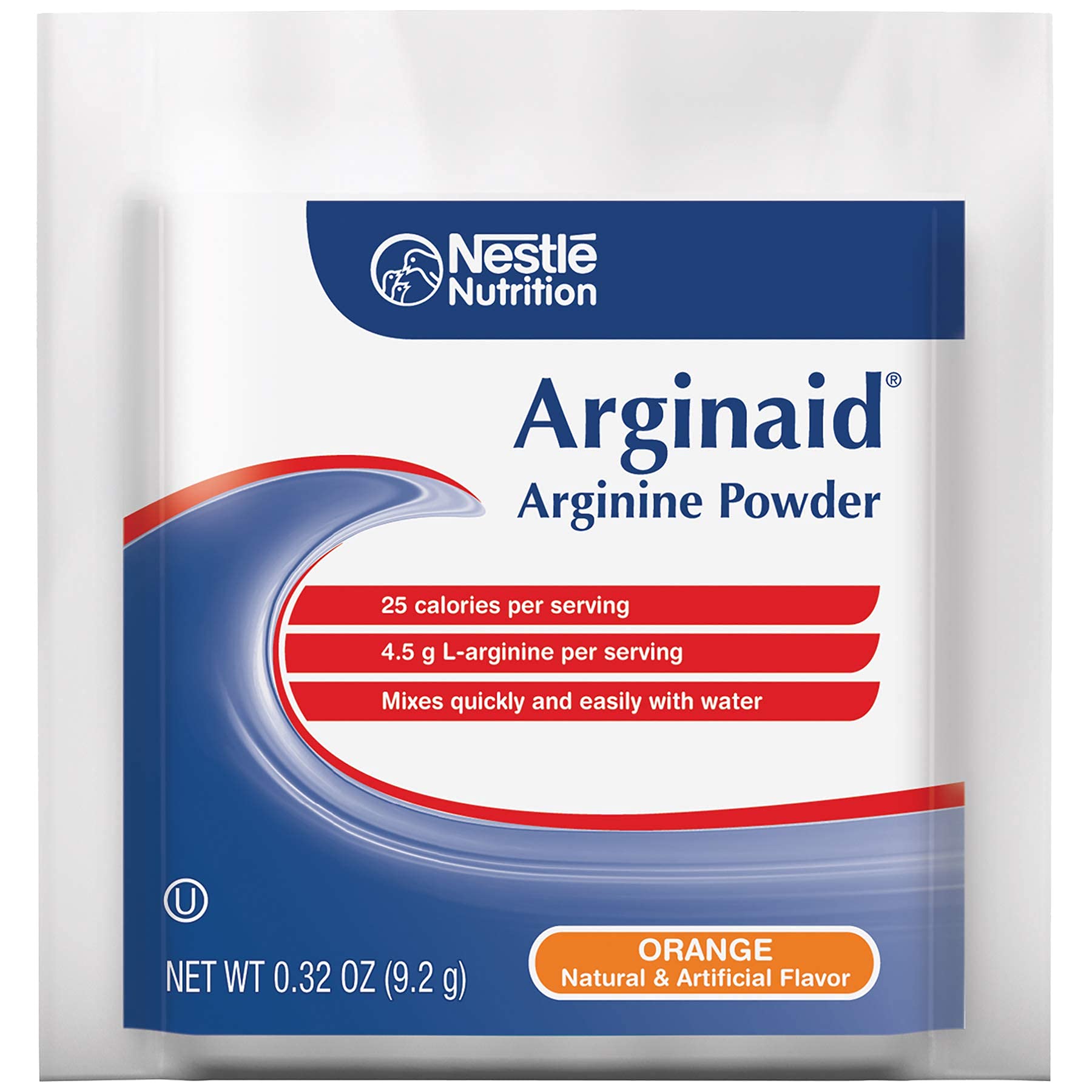 Arginaid Arginine powder orange nutrition facts label highlight
