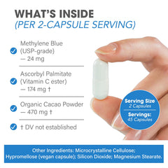 Arigold MB with organic cacao powder highlighting antioxidant pairing.
