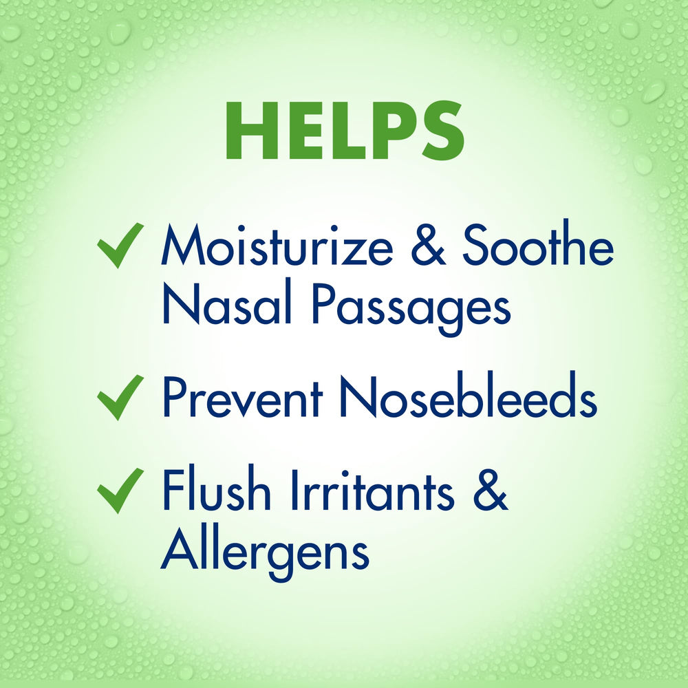 Arm & Hammer Simply Saline Mist nozzle close-up shows precise spray delivery.