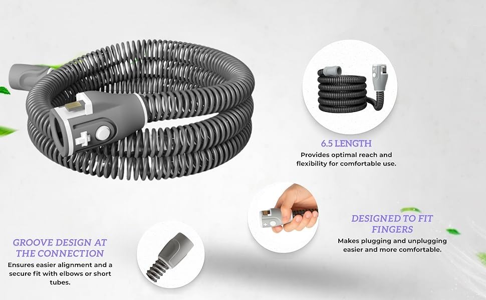 ArmiX lightweight flexible CPAP hose moves with you while staying durable.