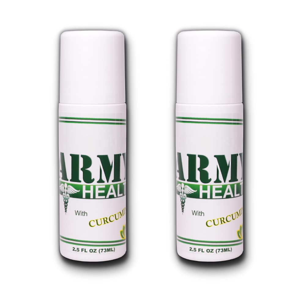 Army Health roll-on bottle closeup for convenient on-the-go relief