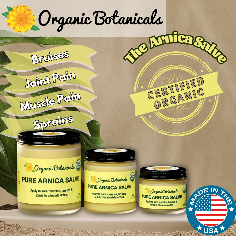 Arnica flowers infused oil base shown for natural infusion and comfort.