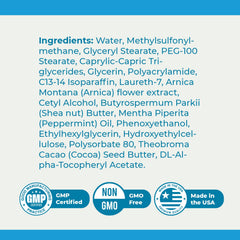 Arnica and peppermint-infused botanical cream for skin nourishment.