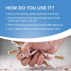 Aroamas Cot nicotine patch packaging closeup emphasizes natural plant extraction