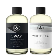 AROMA COUNTRY diffuser oils featuring White Tea and 1 Way Miami for hotel-inspired home fragrance.