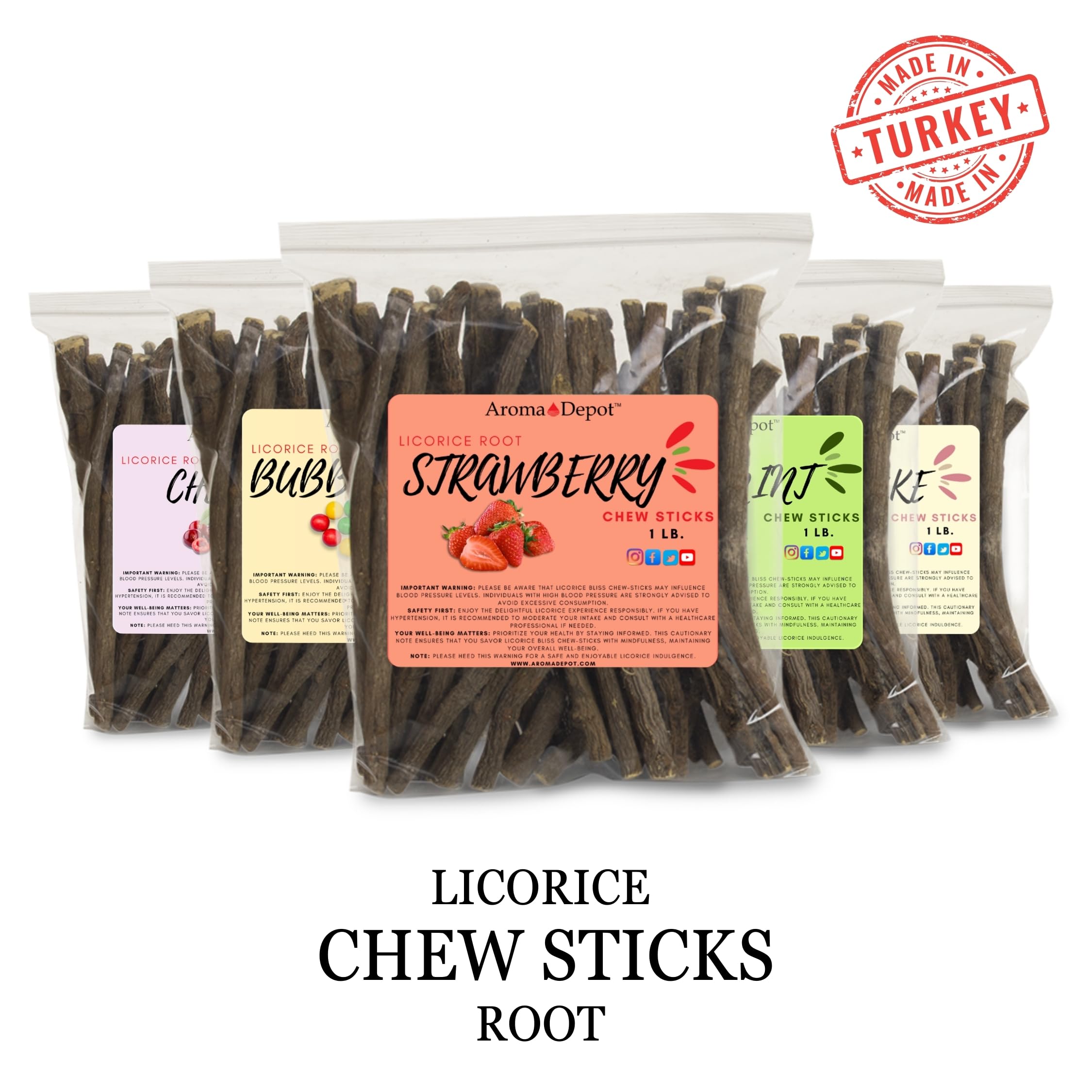 Aroma Depot vanilla licorice chew stick with smooth, comforting notes.