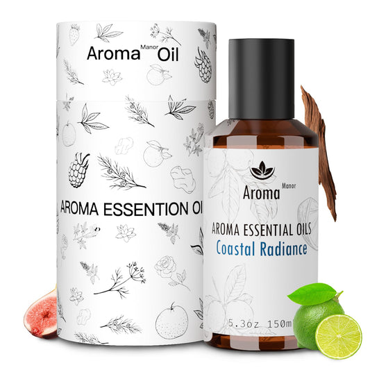 Aroma Manor Coastal Radiance bottle showcases crisp coastal notes for premium spaces