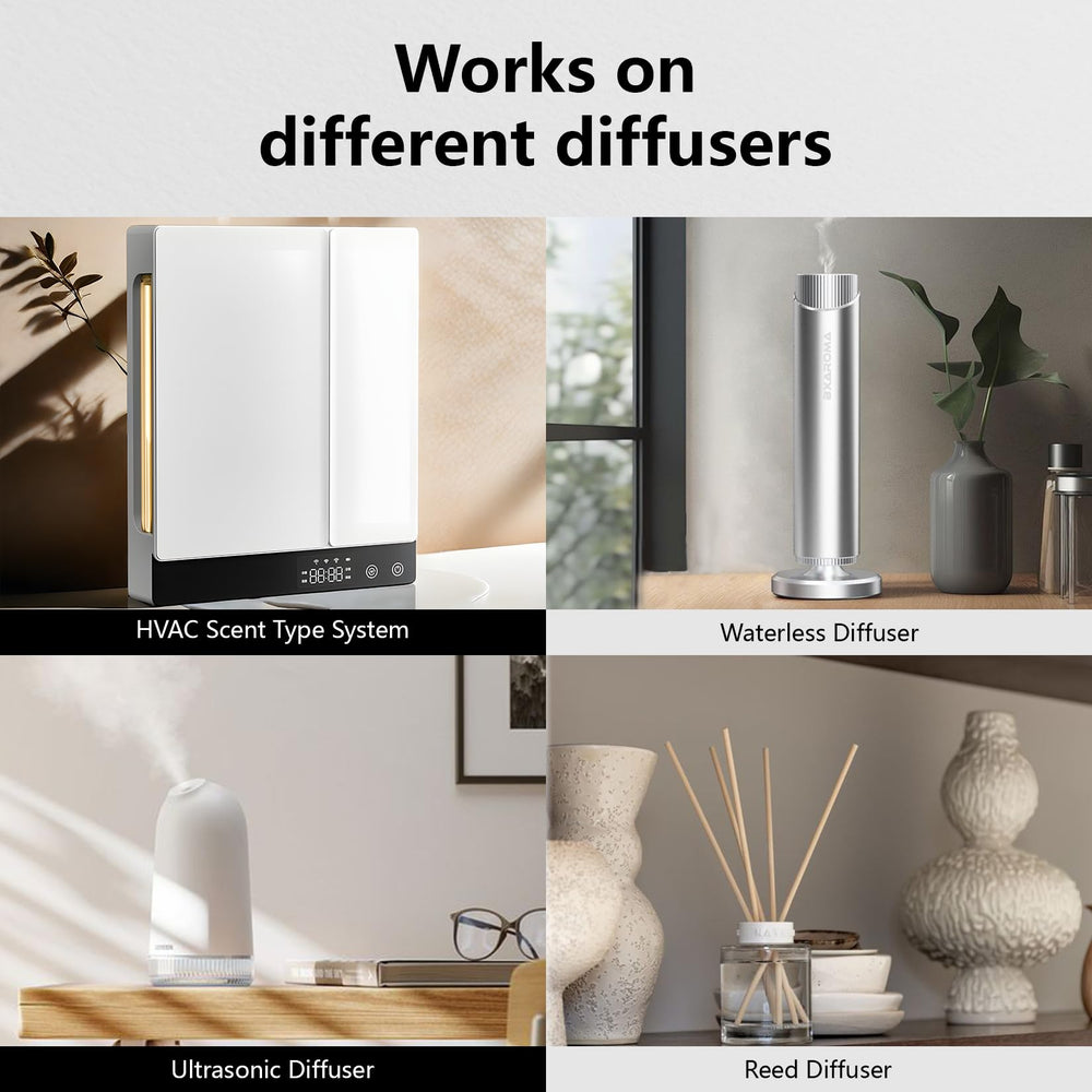 Ultrasonic diffuser-compatible image featuring Aroma Manor oil in quiet diffusion.
