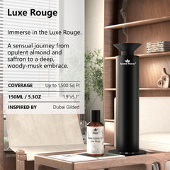 Luxe Rouge diffuser plume releasing saffron and jasmine notes.