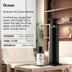 Aroma Manor Ocean diffuser oil amber accent creating warm ambience.