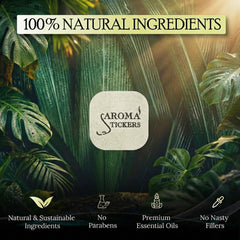 AROMA STICKERS Original Blend Focus desk setup for private scent moments