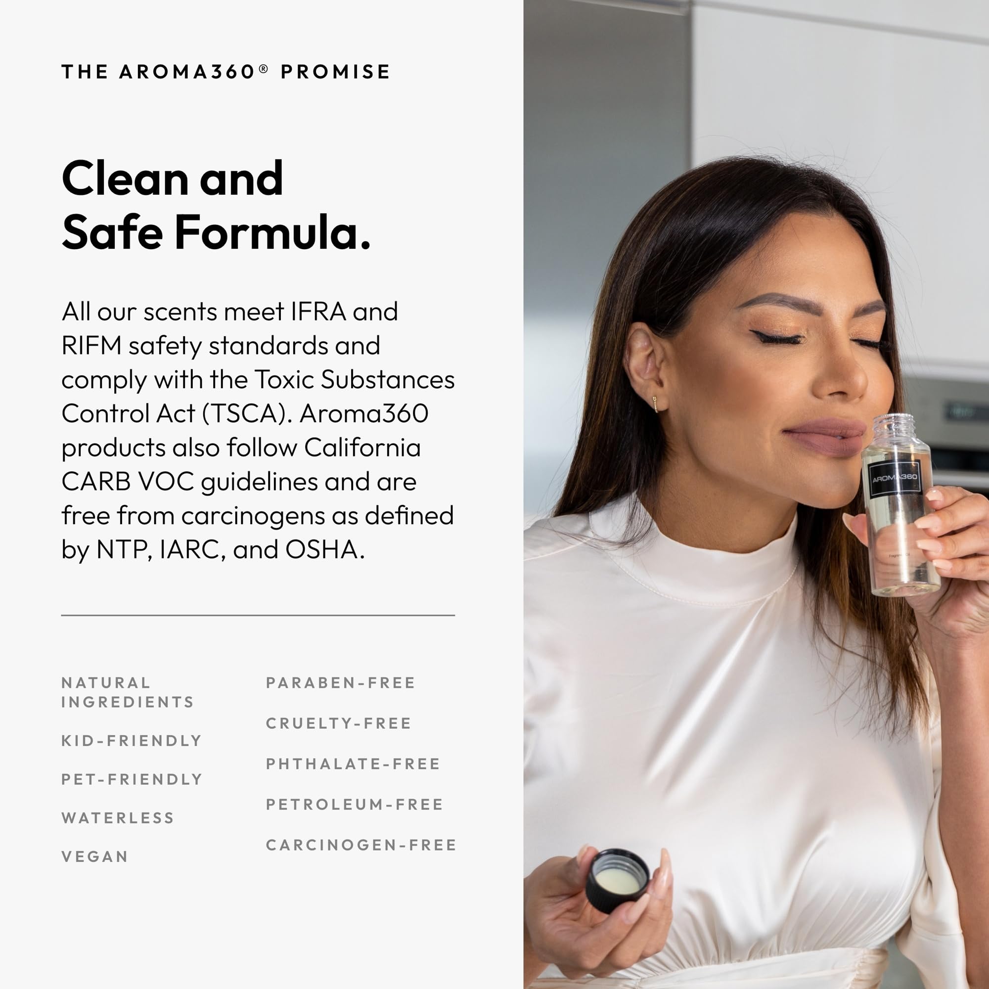 Aroma360 Blue notes of amber and oud waft through space.