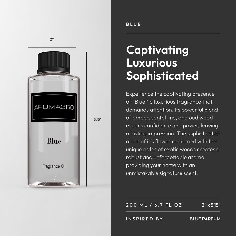 Aroma360 Blue packaging communicates luxury and safety for informed choice.