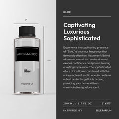 Aroma360 Blue packaging communicates luxury and safety for informed choice.