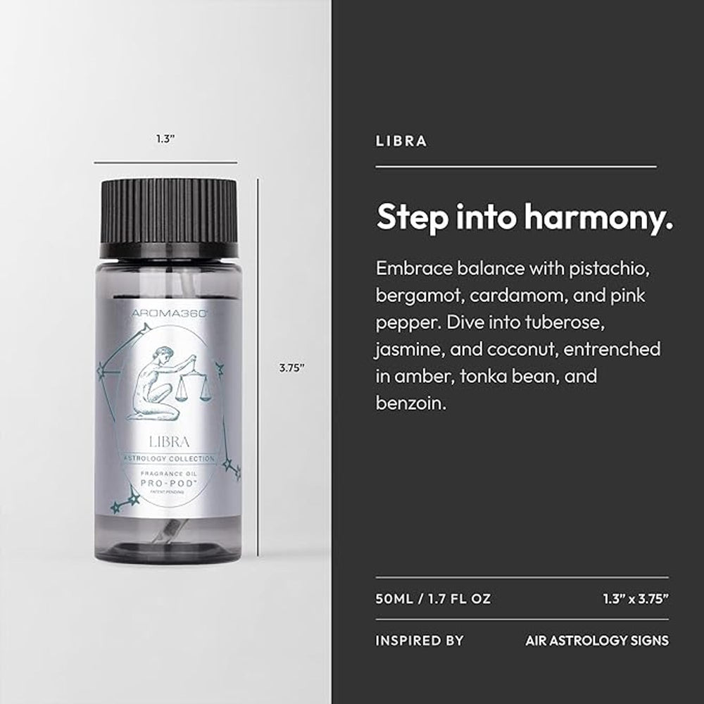 Aroma360 Libra Pro-Pod oil with benzoin note adds warmth to any room