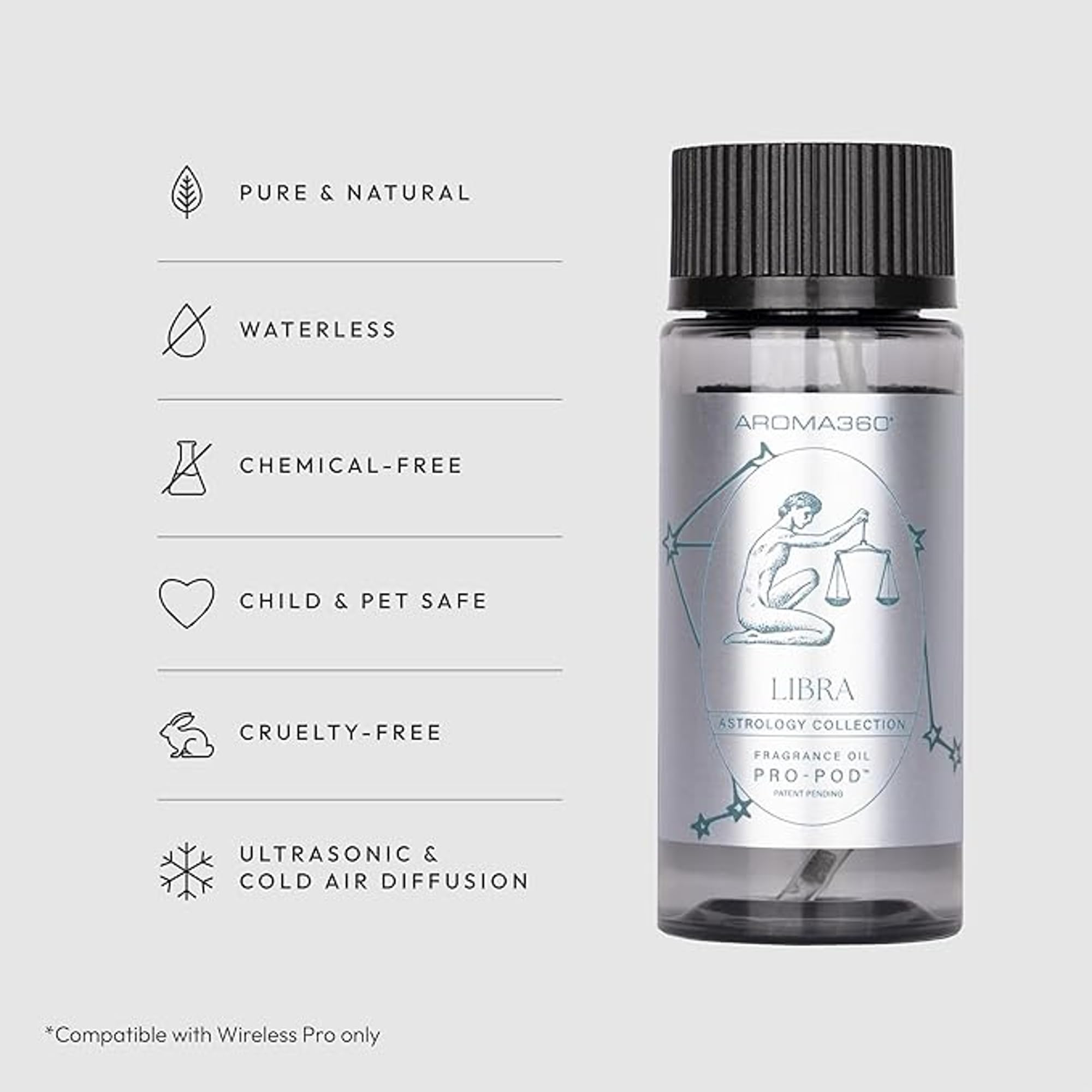 Aroma360 Libra Pro-Pod oil with ylang ylang note for calming ambiance