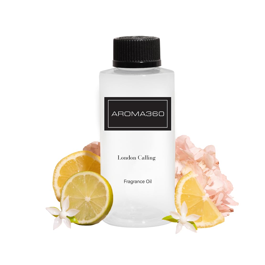Aroma360 London Calling oil bottle ready for a premium diffuser experience in stylish spaces