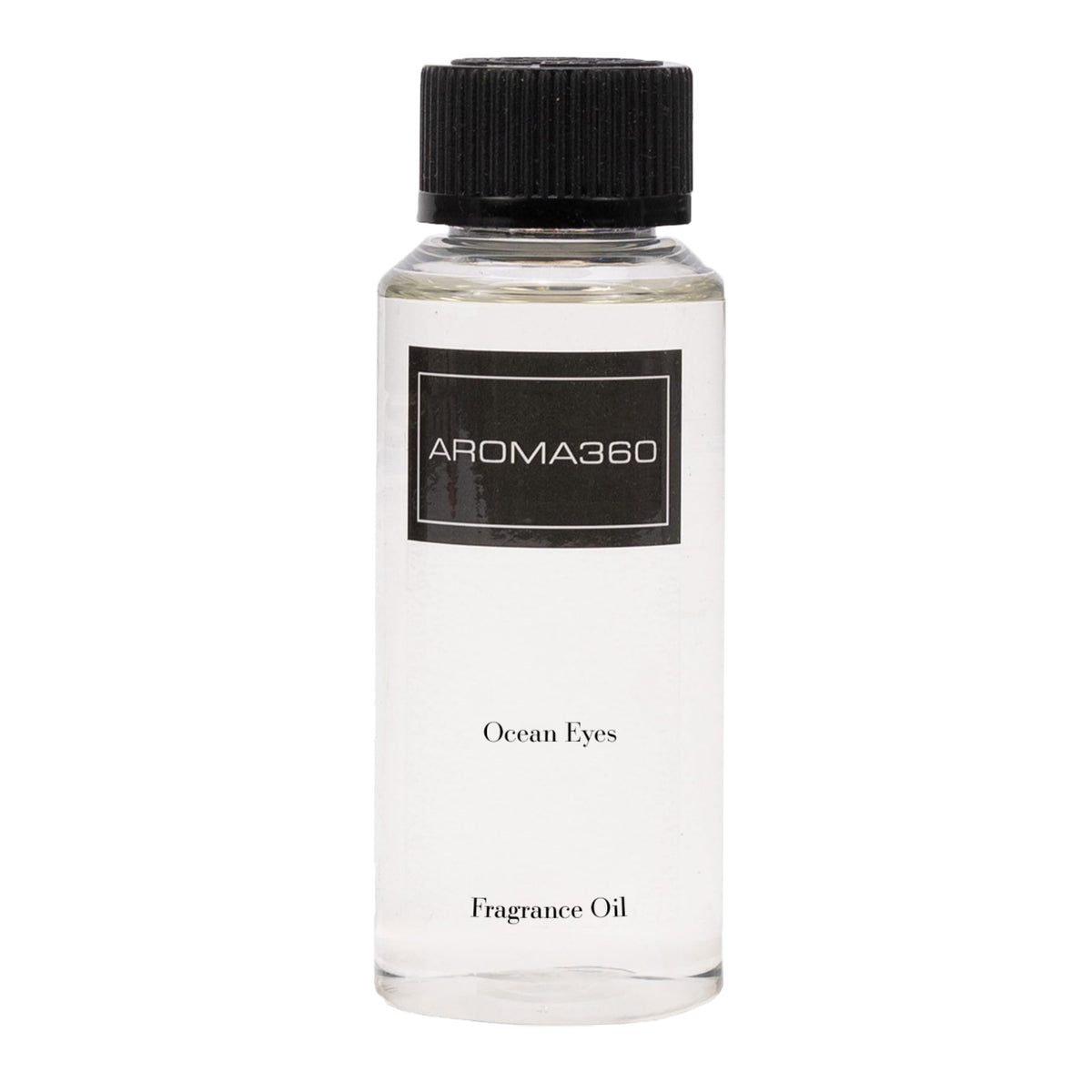 Aroma360 Ocean Eyes bottle front, premium diffuser essential for tranquil spaces