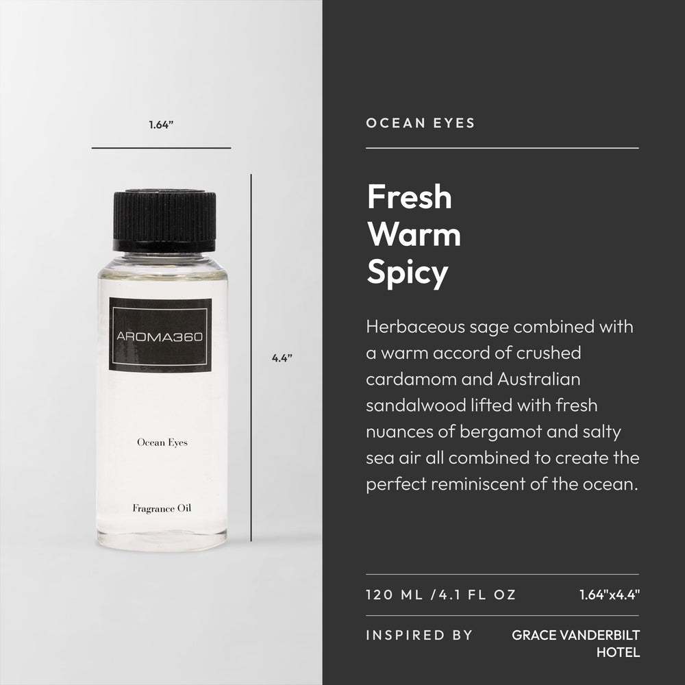 Aroma360 Ocean Eyes diffuser setup in a living room for subtle luxury