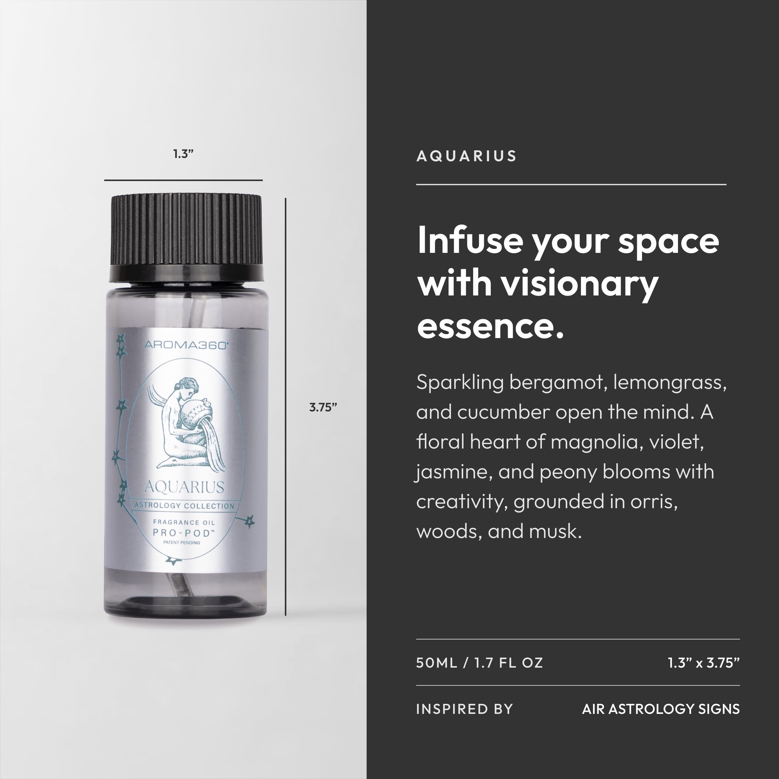 Aroma360 Pro Pod White Flower note bottle evokes serene bedroom mood